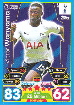 Victor Wanyama Tottenham Hotspur 2017/18 Topps Match Attax #299